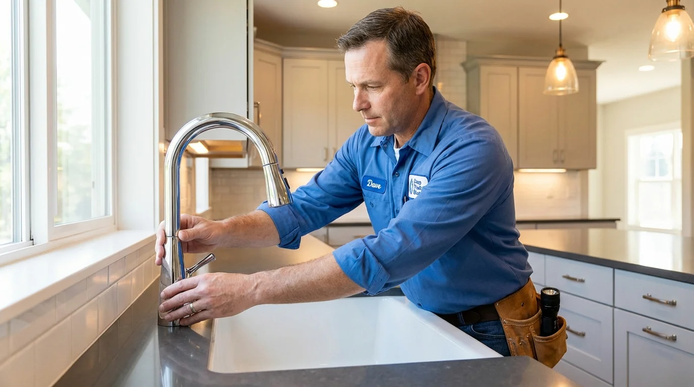 Kitchen faucet installation by Johns Plumbing LLC in Stilwell