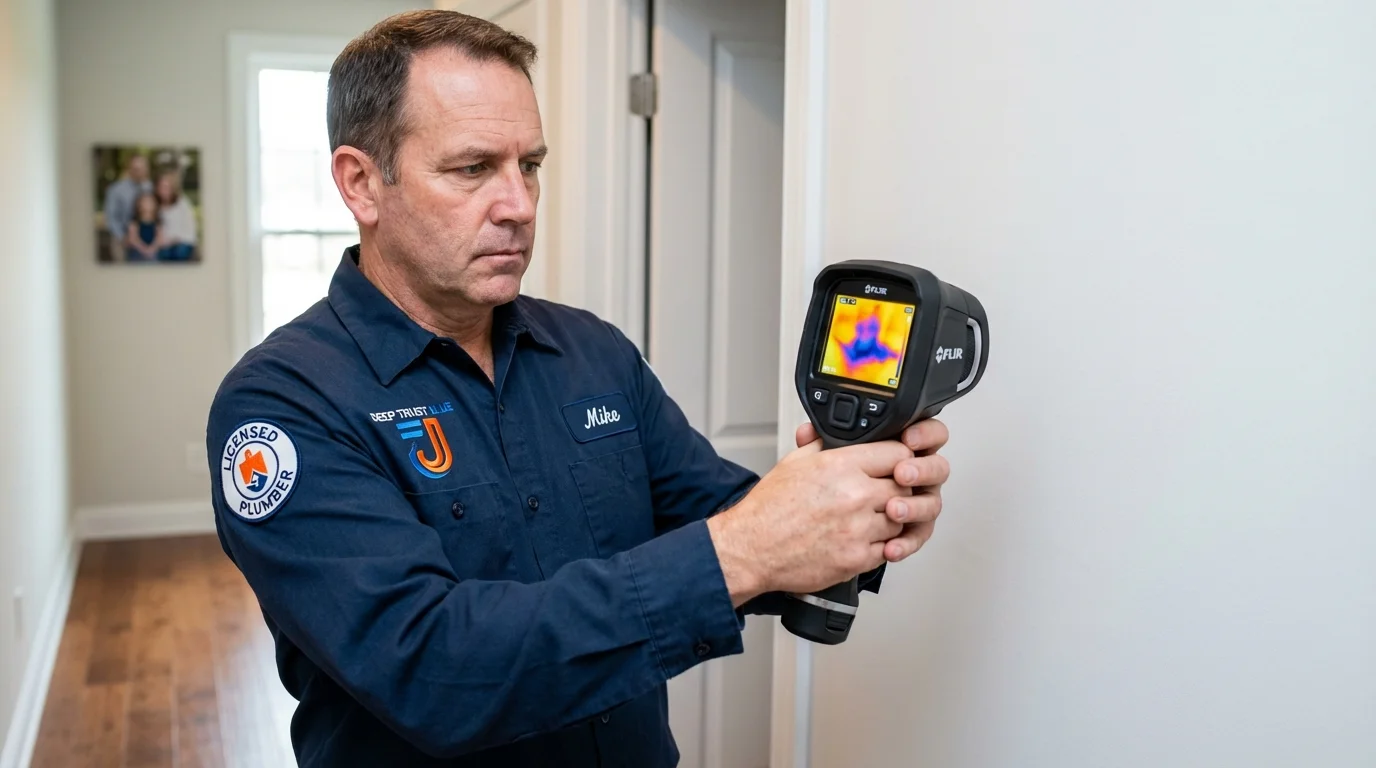 Thermal imaging leak detection by Johns Plumbing LLC in Stilwell